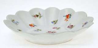 Hungarian antique Herend porcelain scalloped dish.