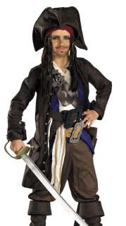 Boys Deluxe Jack Sparrow Pirate Kids Halloween Costume 032692563969 