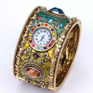    color crystal cuff bracelet watch 7 ;10 items   