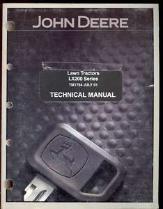 JOHN DEERE LX200 SERIES LAWN TRACTORS TECHNICAL MANUAL  