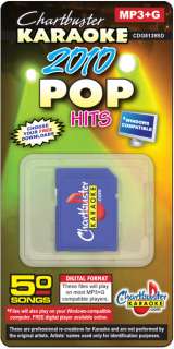 Chartbuster Karaoke 50 Gs SD Card 5139 2010 Pop Hits  