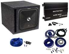 Kicker 15 L3 S15L3 2 Subwoofer + Sub Enclosure + Autotek Amplifier 