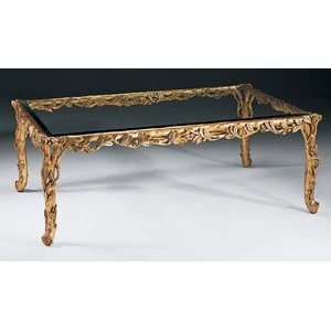  Carved Wood In Gold Leaf Coffee Table: Home & Kitchen