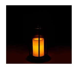   Indoor Outdoor Patio 17 Cylinder Lantern with Flameless Candle  