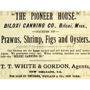   Prawns Shrimp Biloxi Gordon Food   Original Print Ad
