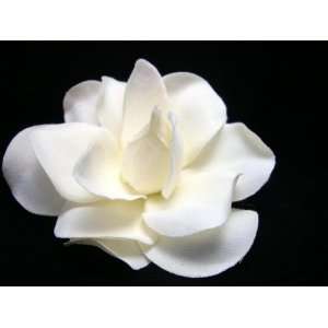  Ivory White Gardenia Flower Hair Clip 