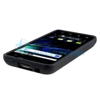   Softgrip Rubber Gel Skin Case+Charger+Cable+Privacy LCD SP For LG G2x