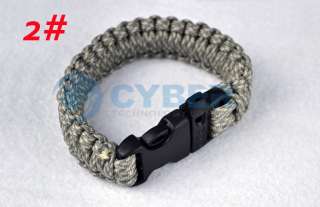 Cord Bracelets Whistle Buckle Survival Camping Paracord  