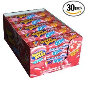 Hubba Bubba Glop, Strawberry Gush, 5 Piece Container (Pack of 30 