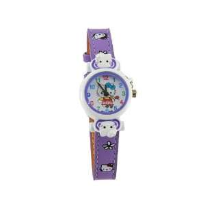  Hello Kitty Girls Watch Dial Slim PU Leather Watchband 