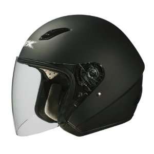   FX 43 Open Face Motorcycle Helmet with Shield Flat Black Automotive