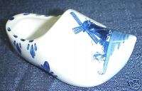 Ceramic Blue/White Dutch Wooden Shoe Windmill Designs  