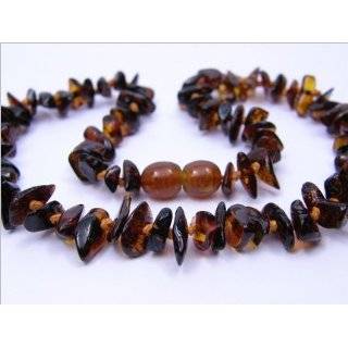   Amber Baby Teething Necklace   Dark Amber Chips by The Art of Cure