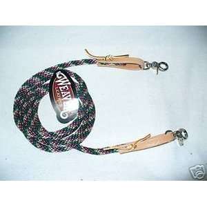 Weaver roping barrel reins green burgundy horse tack  