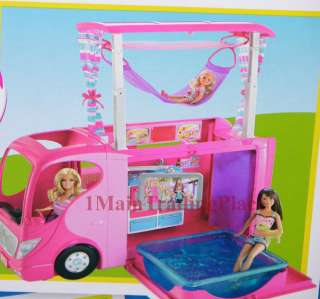 Barbie Camper And 4 Sisters Doll Set RV Van Bus For Glamour Girl 