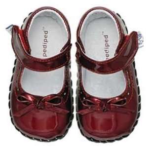 Pediped Baby Girl Shoes   Isabella in Red Patent (SizeM(12 18 Months 