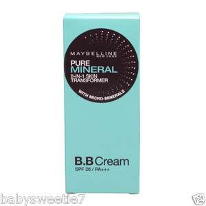 2010 MAYBELLINE Pure Mineral BB Cream SPF26 PA+++ 6ml NIB  