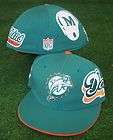 Miami Dolphins Fitted Cap Hat Genuine Reebok 7 1/4  
