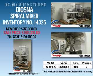 Diosna Spiral Mixer W 401  