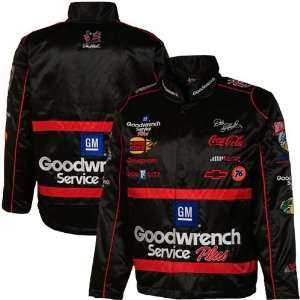  Dale Earnhardt Official Replica Full Button Jacket   Black Sports