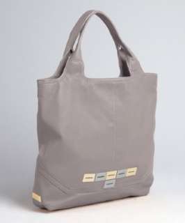 Botkier lilac grey matte leather Evans plaque tote   up to 