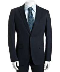 eclipse wool blend Donte M Campaign 2 button suit with flat front 