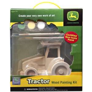  John Deere Deluxe Tractor Wood Painting Kit: Toys & Games