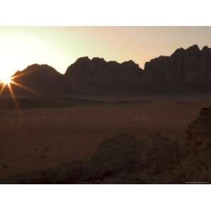  Sunset, Desert Scenery, Wadi Rum, Jordan, Middle East 