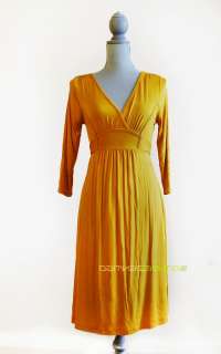 Canary Mustard Jersey Empire Dress S & Anthropologie Gift  
