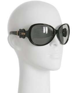 Fendi black oversized buckle sunglasses  