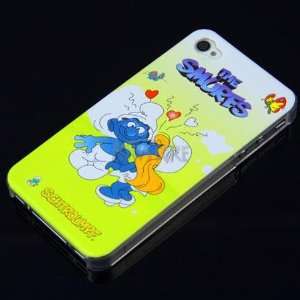   Smurfs Cartoon Design Yellow Back Case Only Cell Phones & Accessories