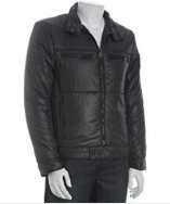 style #317447401 vintage black quilted Jazat bomber jacket