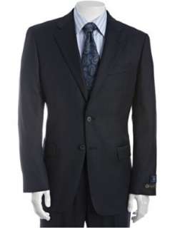 Joseph Abboud  navy birdseye super 120s Loro Piana wool 2 button suit 