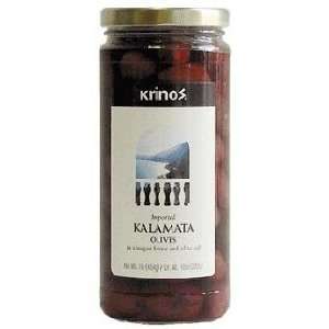 Kalamata Olives (krinos) 1lb, Dr.Wt. 10oz.:  Grocery 