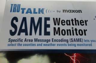   TALK MAXON SAME WEATHER MONITOR NOAA WX 80 WEATHER RADIO LCD WX80 NEW