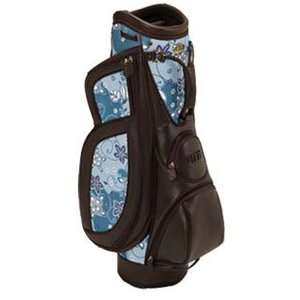  Burton Golf Ladies Milano Cart Bags   Dk BrownBlue Print 