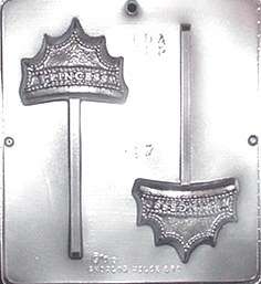 NEW 2 Cav PRINCESS CROWN Chocolate Candy Plaster Mold  