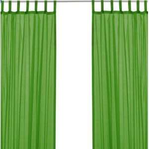  Ikea Wilma Green Sheer Tab Top Curtains 