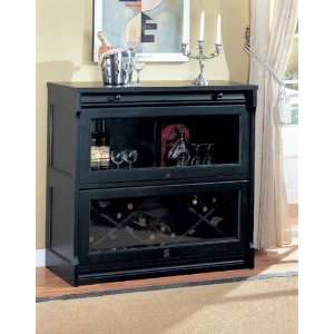   Style Black Wood Finish Wine Rack / Bookcase