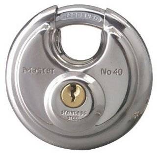  Master Lock 40DPF Round Padlock with Shielded Shackle, 2 3 