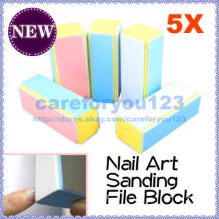 Nail Art 4 Step Buffer Sanding File Blocks Tool New  