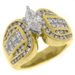   26 Carats Marquise & Princess Cut Diamond Engagement Ring Jewelry