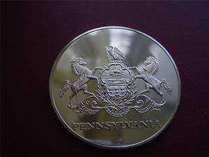 PENNSYLVANIA   Official Silver Bicentennial Medal  