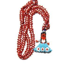   Mexican Doll Beaded Pendant Necklace, Girl, Assorted Colors Jewelry