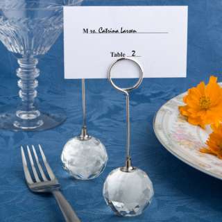  Crystal Collection Crystal Ball Place Card Holder Wedding Favors