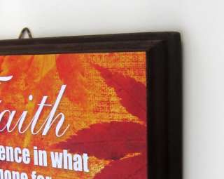 Wall Hanging Wood Plaque Christian Faith Hebrews 111 Christmas Gift 
