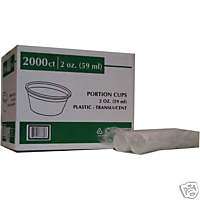 Translucent plastic Portion cups 2 oz/2000 ct  