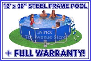 12 x 36 Intex Metal Frame Above Ground Swimming Pool  