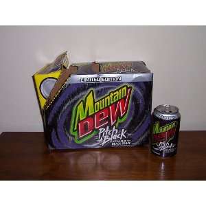 Mountain Dew, Pitch Black, 12 oz Can (Pack of 12)  Grocery 