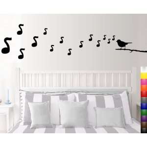   Bird on a Branch w/ Music Notes Window & Wall Decal